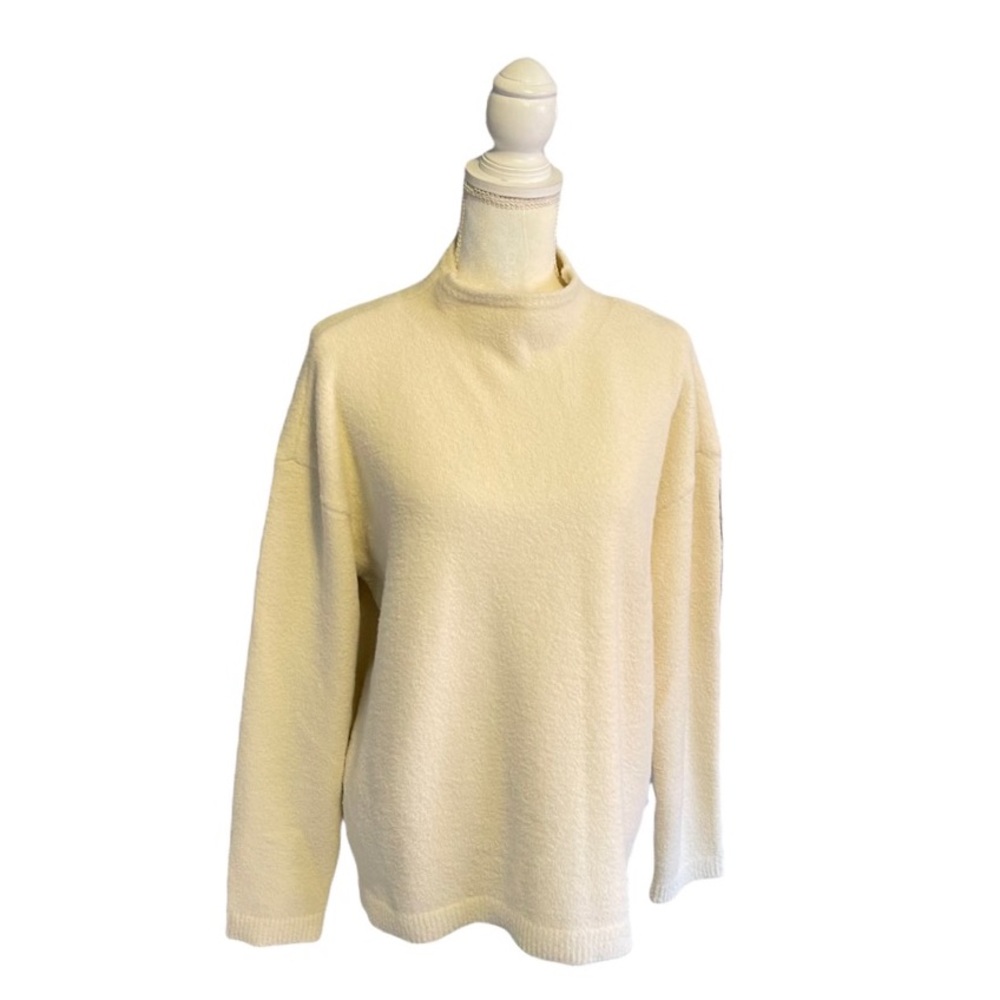 YAYA Women Cream Funnel Neck Sweater XL